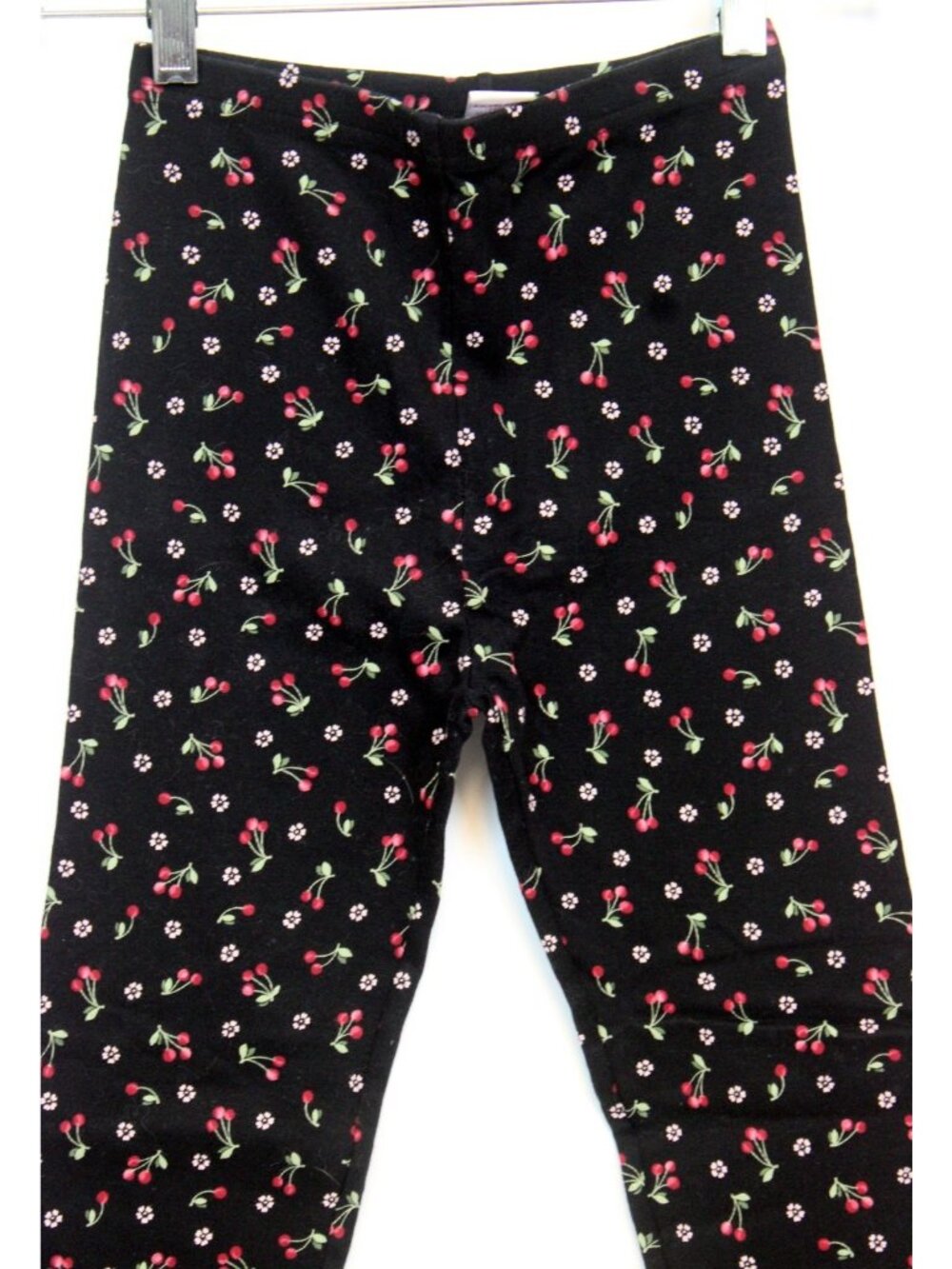 2003 Gymboree Holiday Magic Black Leggings Flowers Cherries sz 8 NWOT Lettuce